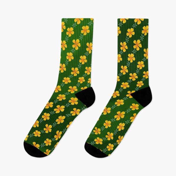 Item preview, Pattern of Yellow Flowers on Green Background designed and sold by Andrew  Hitchen.