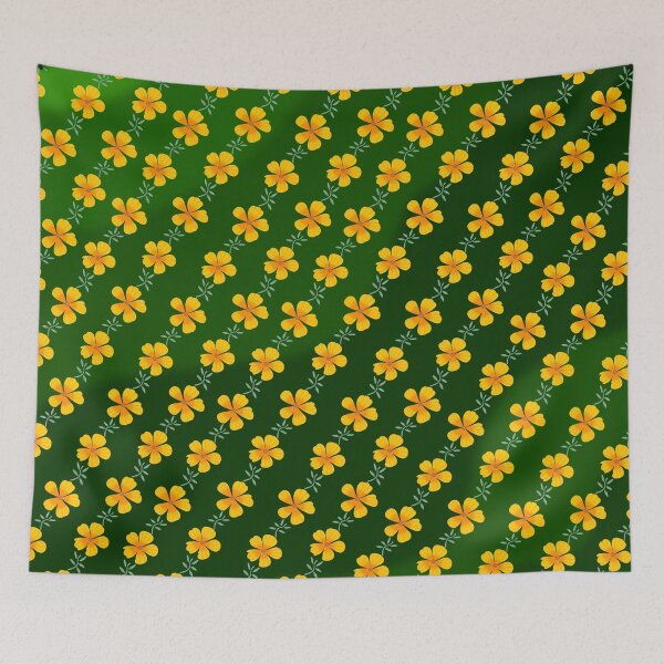 Item preview, Pattern of Yellow Flowers on Green Background designed and sold by Andrew  Hitchen.