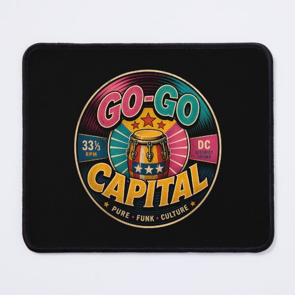 Item preview, Go-Go Capital – DC Vinyl & Conga Groove Badge designed and sold by Fenay Designs.