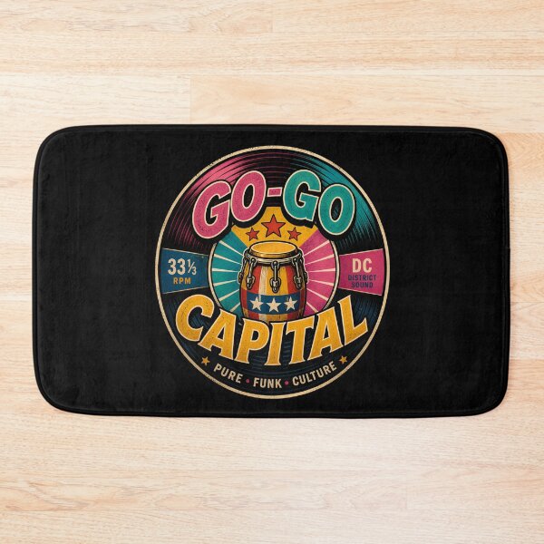 Item preview, Go-Go Capital – DC Vinyl & Conga Groove Badge designed and sold by Fenay Designs.