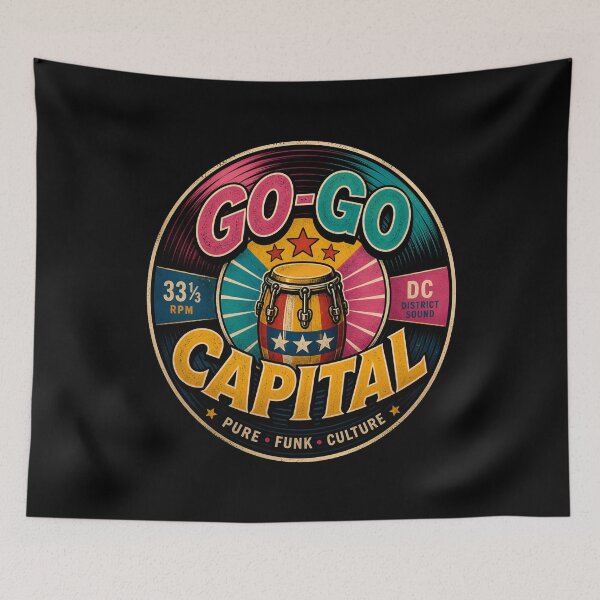 Item preview, Go-Go Capital – DC Vinyl & Conga Groove Badge designed and sold by Fenay Designs.