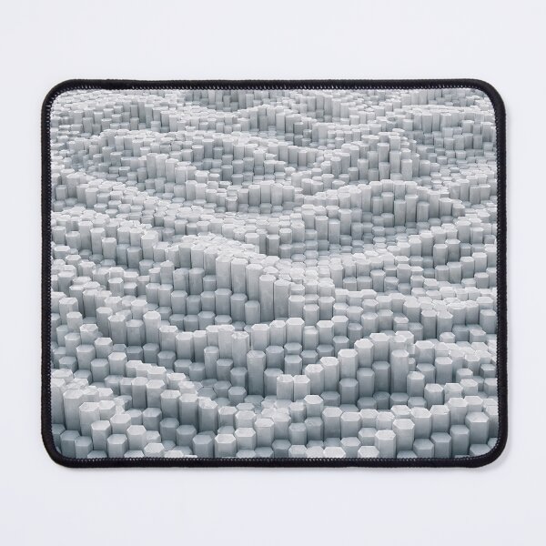 Item preview, White Hexagon Column Abstract Wave Pattern designed and sold by Aimaniia666.