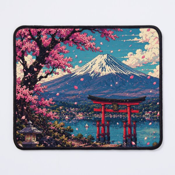 Item preview, Retro Japan Aesthetic- Mount Fuji Sakura Landscape designed and sold by WRParadise.