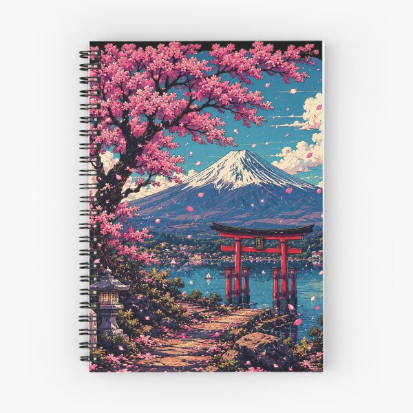 Item preview, Retro Japan Aesthetic- Mount Fuji Sakura Landscape designed and sold by WRParadise.