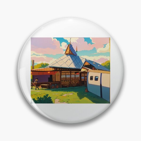 Item preview, Vibrant Retro Anime Cottage Digital Art designed and sold by KaleChub.