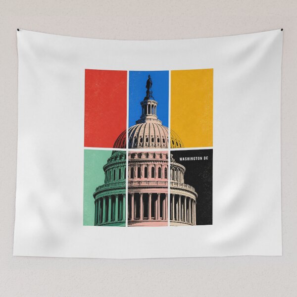 Item preview, Washington DC Capitol Pop – Bold Colorblock Grid designed and sold by Fenay Designs.