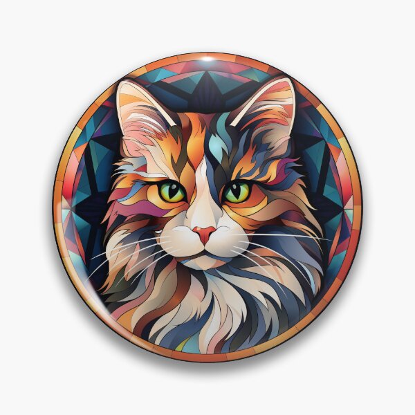 Item preview, Ragamuffin Cat Stained Glass Leadlight Artistic Design Boys Girls designed and sold by rafaeltto.