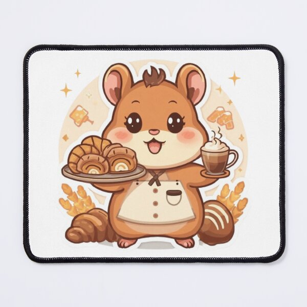 Item preview, Cute Bakery Hamster Barista | Cozy Morning Coffee Sticker designed and sold by Stylestickers55.