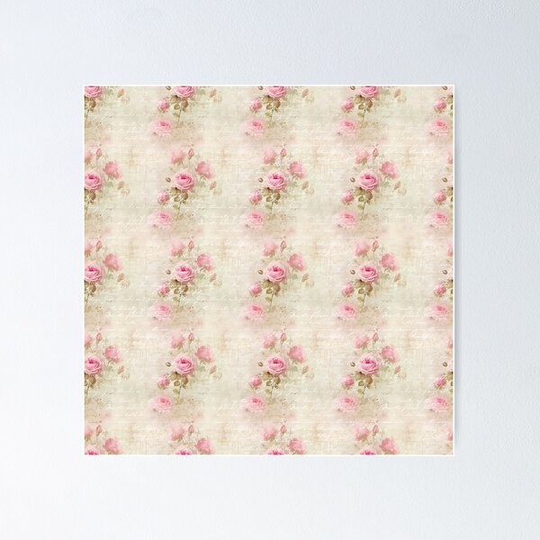Item preview, Vintage Shabby Chic Pink Rose Floral Pattern designed and sold by LouieVanille.