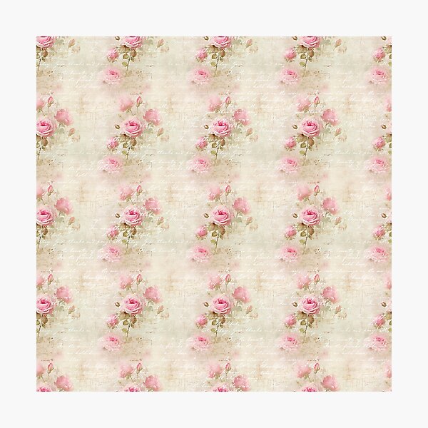 Item preview, Vintage Shabby Chic Pink Rose Floral Pattern designed and sold by LouieVanille.