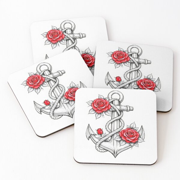 Item preview, anchor with roses designed and sold by karlosss.