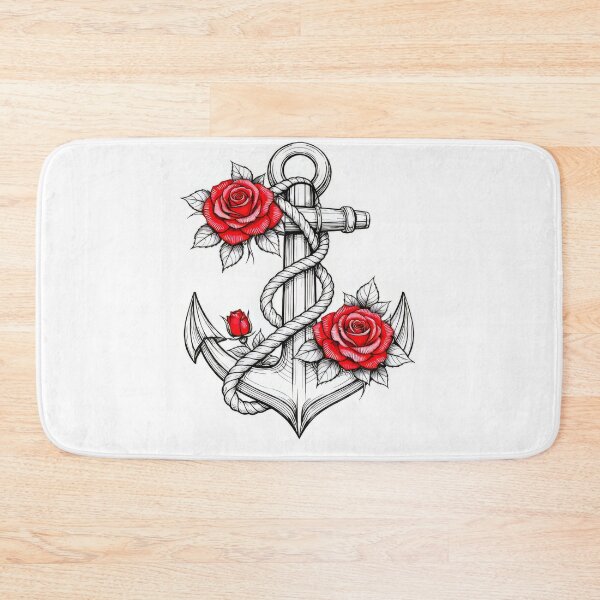 Item preview, anchor with roses designed and sold by karlosss.