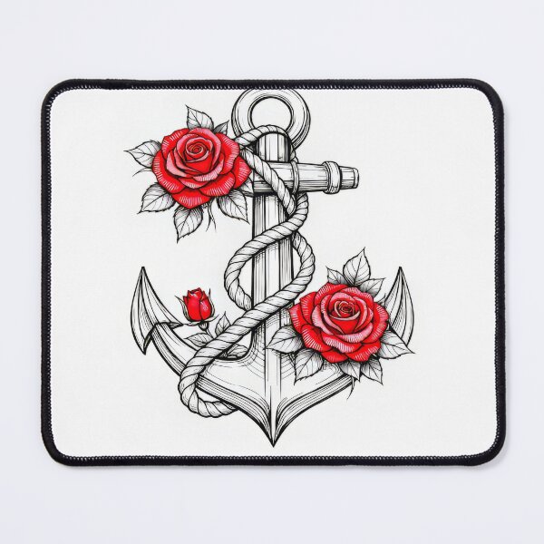 Item preview, anchor with roses designed and sold by karlosss.