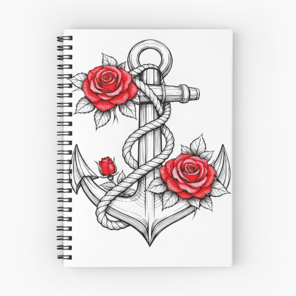 Item preview, anchor with roses designed and sold by karlosss.