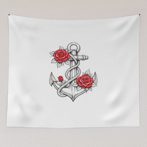 Item preview, anchor with roses designed and sold by karlosss.