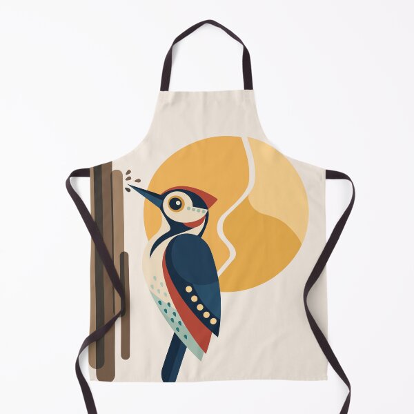 Item preview, Sunrise Woodpecker | Modern Geometric Bird Art designed and sold by Lucy Cooper.