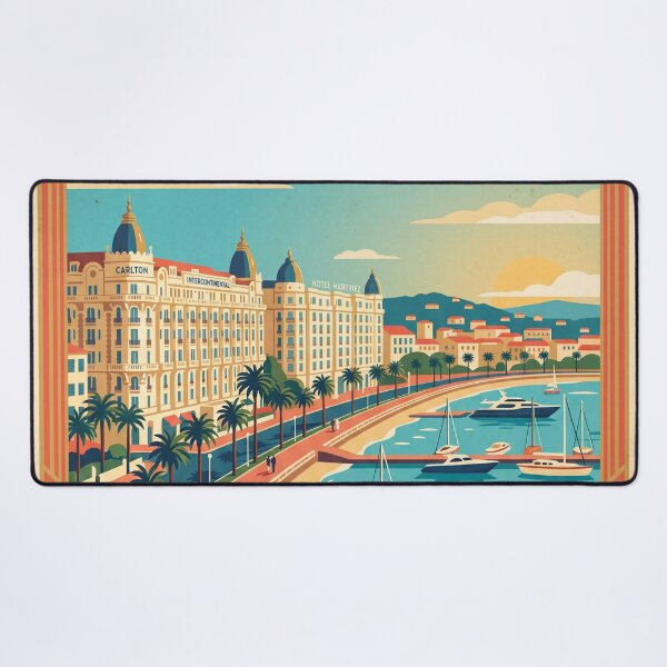 Item preview, Cannes France Vintage Travel Poster designed and sold by Bomax121.