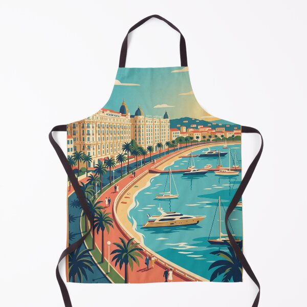 Item preview, Cannes France Vintage Travel Poster designed and sold by Bomax121.