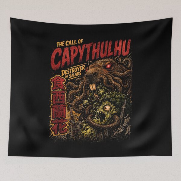 Item preview, Capythulhu Destroyer of Salads - Call of Cthulhu Parody designed and sold by Fenay Designs.