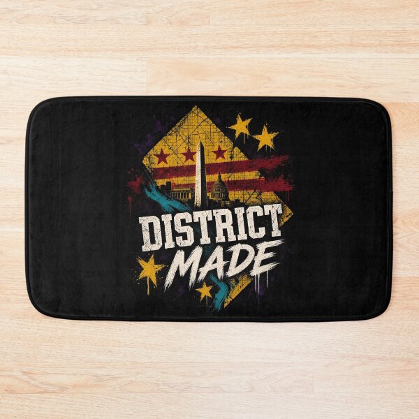 Item preview, Washington DC District Made – Grunge Flag Collage designed and sold by Fenay Designs.