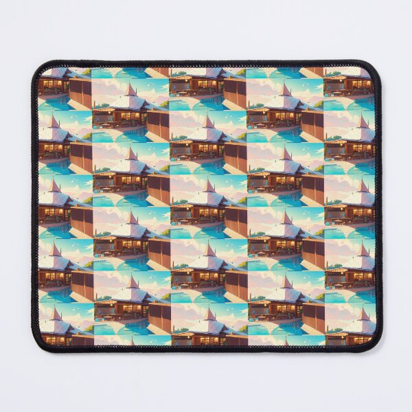 Item preview, Cozy Poolside Anime Cottage Digital Art designed and sold by KaleChub.