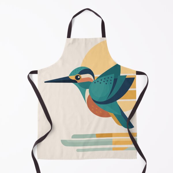 Item preview, Sunrise Kingfisher | Modern Geometric Bird Art designed and sold by Lucy Cooper.