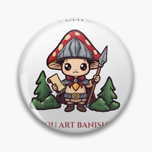 Item preview, Per My Last Scroll Thou Art Banished Mushroom Guardian Fantasy Humor designed and sold by WonderMugStudio.