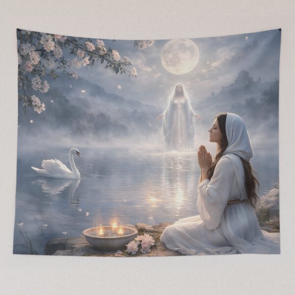Item preview, Morgaine Prays to the Lady of Avalon – Sacred Avalon Devotion designed and sold by SoniaSarkali.