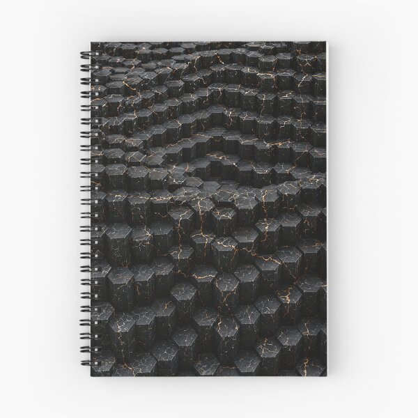 Item preview, Black Marble Hexagon Wave Abstract Geometric Pattern designed and sold by Aimaniia666.