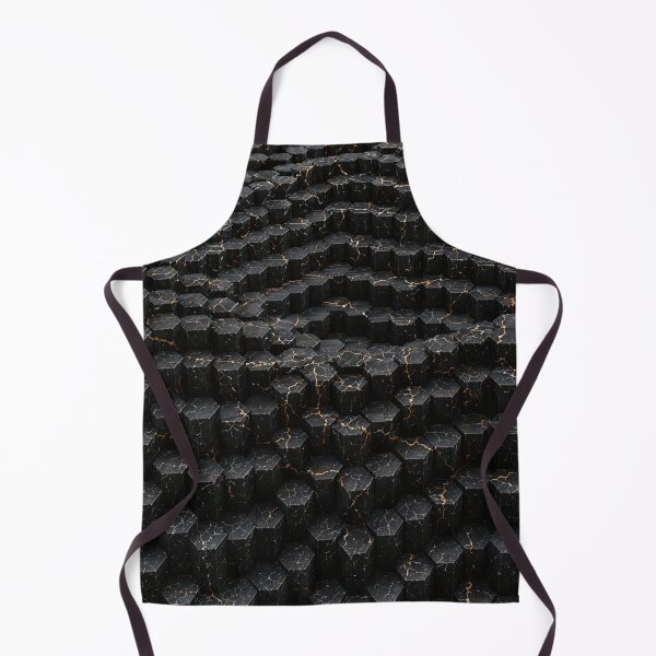 Item preview, Black Marble Hexagon Wave Abstract Geometric Pattern designed and sold by Aimaniia666.