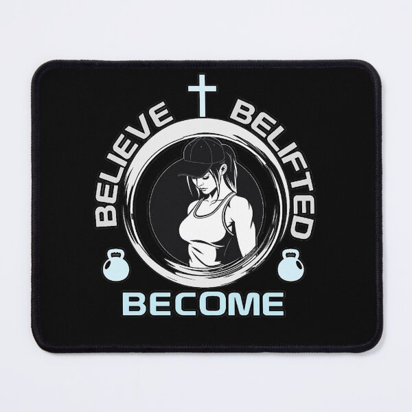 Item preview, Believe Belifted Become | Christian Women's Fitness Design designed and sold by Bezuiden.