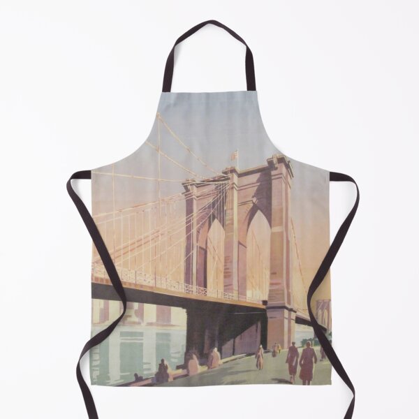 Item preview, Vintage Brooklyn Bridge Poster – Art Deco New York Travel Wall Art designed and sold by paulo silveira.