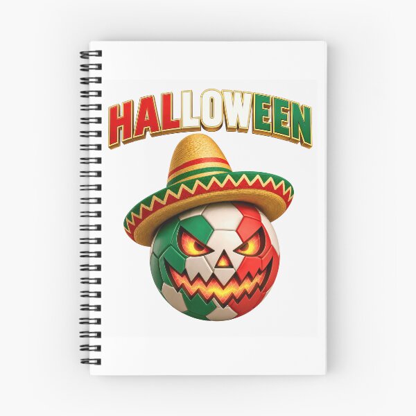 Item preview, Mexico Halloween Soccer Ball with Sombrero | Spooky Jack O' Lantern Football designed and sold by ArtSpark Studio.