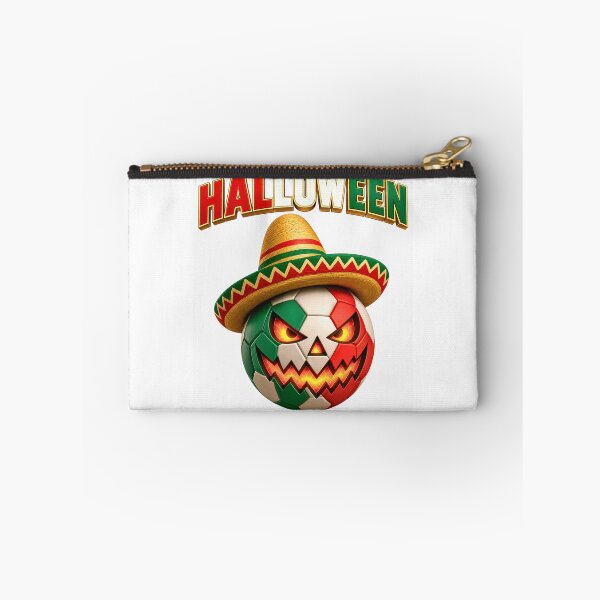 Item preview, Mexico Halloween Soccer Ball with Sombrero | Spooky Jack O' Lantern Football designed and sold by ArtSpark Studio.