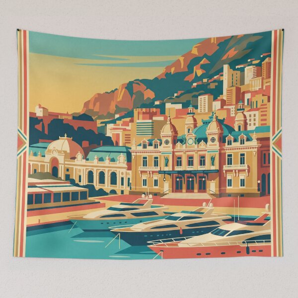 Item preview, Monaco Vintage Travel Poster designed and sold by Bomax121.