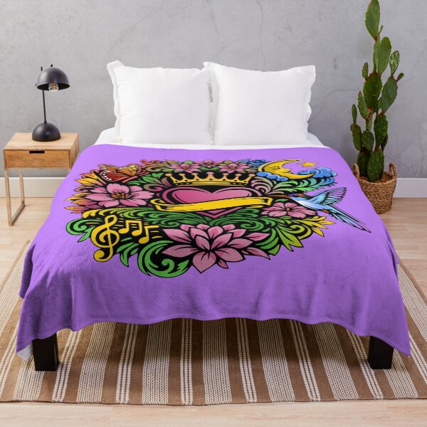 Item preview, Flower, heart, crown tattoo style motif designed and sold by Pommes im Bett.