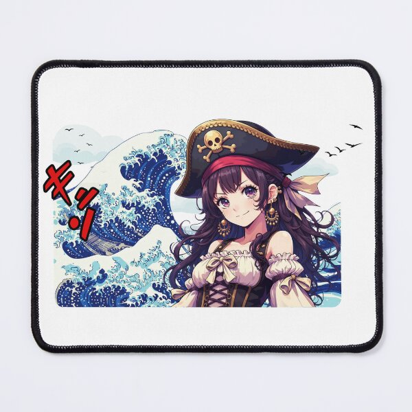 Item preview, Pirate Girl (manga version) and The Great Wave off Kanagawa designed and sold by DOMANGA.