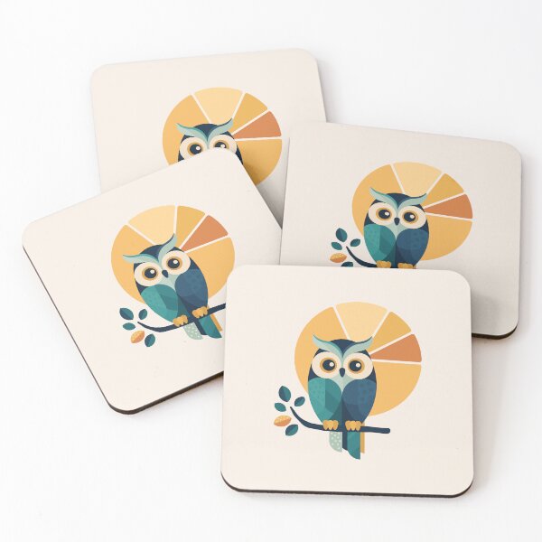 Item preview, Sunrise Owl | Modern Geometric Owl Art designed and sold by Lucy Cooper.