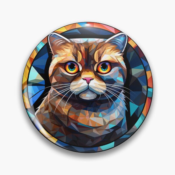 Item preview, Scottish Fold Cat Stained Glass Leadlight Artistic Design Boys Girls designed and sold by rafaeltto.