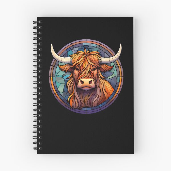 Item preview, Scottish Highland Cow Stained Glass Leadlight Artistic Design Boys Girls designed and sold by rafaeltto.