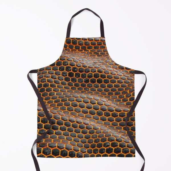 Item preview, Black Hexagon Lava Wave Glowing Geometric Pattern designed and sold by Aimaniia666.