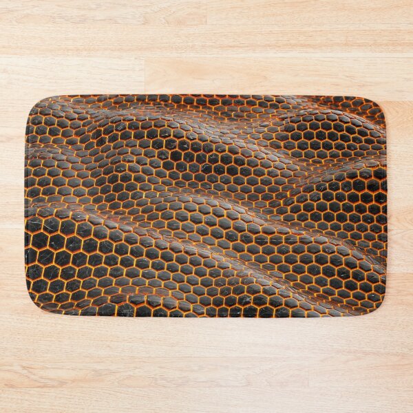 Item preview, Black Hexagon Lava Wave Glowing Geometric Pattern designed and sold by Aimaniia666.