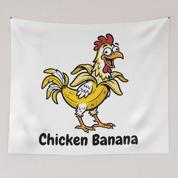 Item preview, Chicken Banana – Funny Surreal Meme Character designed and sold by Sekla-Studio.