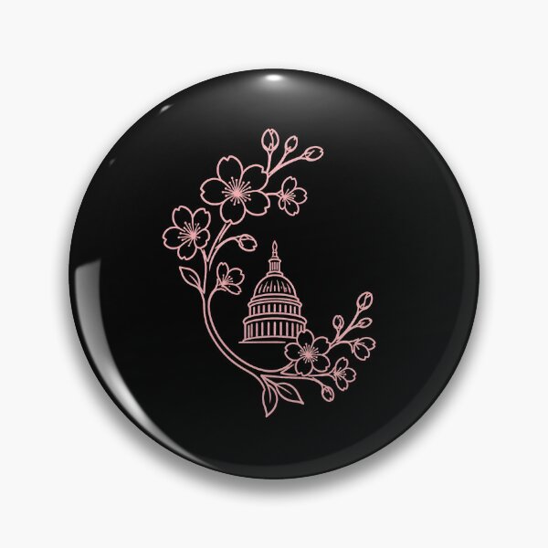 Item preview, Washington DC Cherry Blossom – Pink Capitol Line Art designed and sold by Fenay Designs.