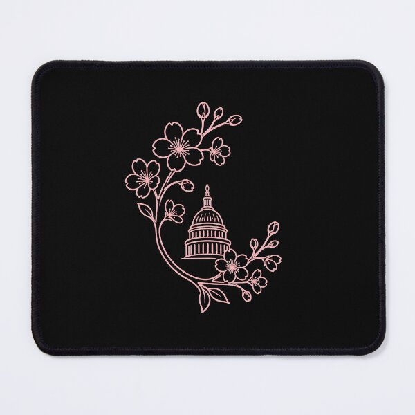 Item preview, Washington DC Cherry Blossom – Pink Capitol Line Art designed and sold by Fenay Designs.