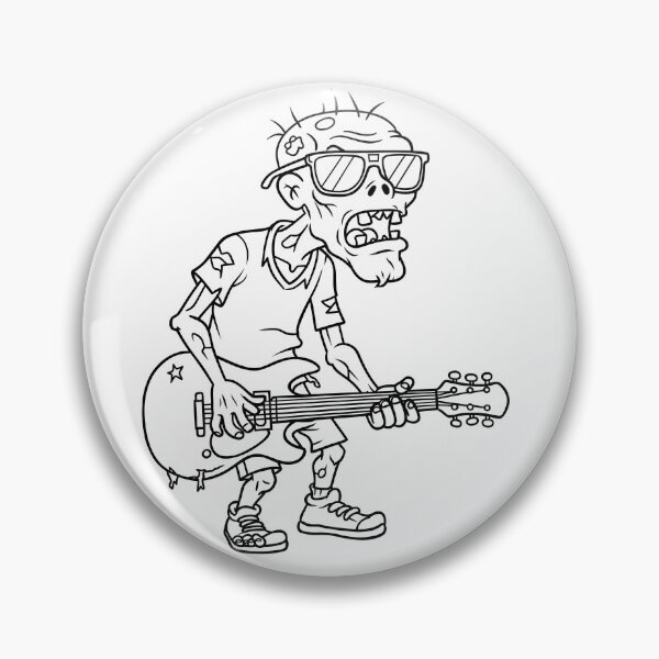 Item preview, Zombie Guitarist Rock Illustration designed and sold by ArtPer-design.