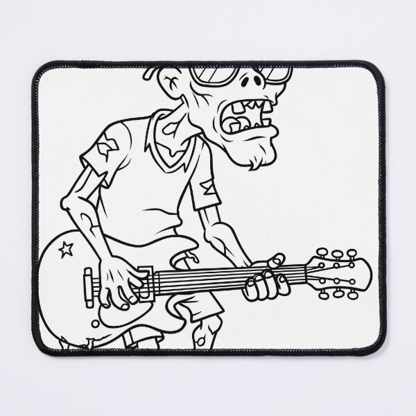 Item preview, Zombie Guitarist Rock Illustration designed and sold by ArtPer-design.