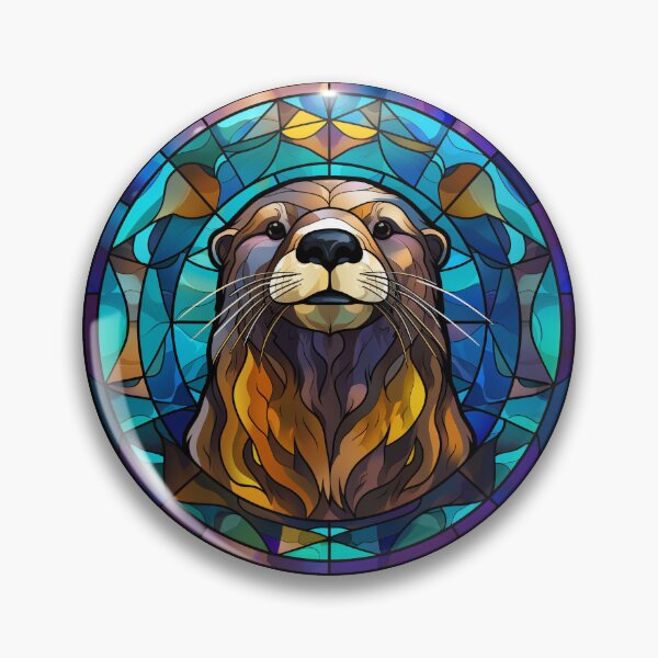 Item preview, Sea Otter Stained Glass Leadlight Artistic Design Boys Girls designed and sold by rafaeltto.
