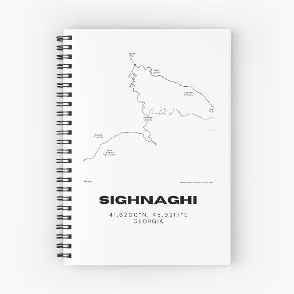 Item preview, Sighnaghi Georgia Minimalist City Map with Coordinates | Modern Street Map Art Print designed and sold by RM-Journey.
