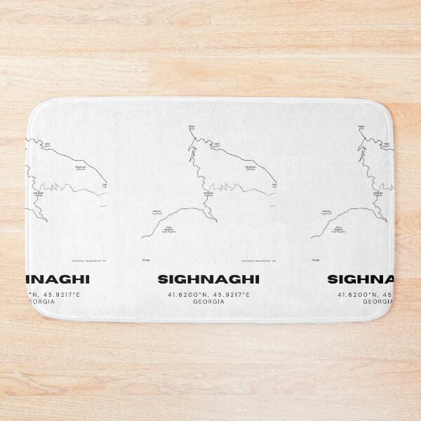 Item preview, Sighnaghi Georgia Minimalist City Map with Coordinates | Modern Street Map Art Print designed and sold by RM-Journey.